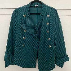 CABI never worn button down green jacket